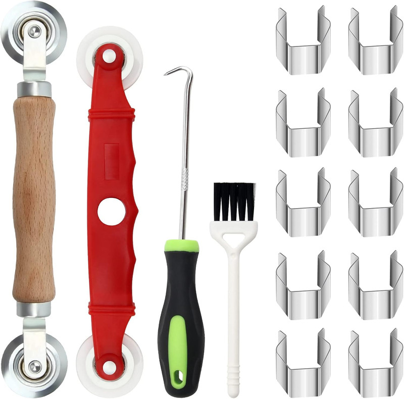 Window Screen Repair Kit Mesh Screen Spline Roller Repair Tools Kit with Screen