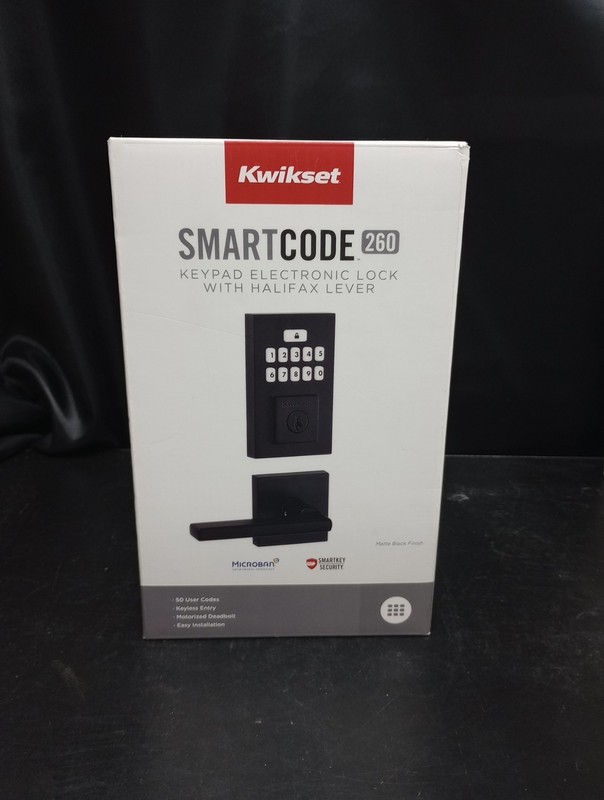 Kwikset SmartCode 260 Keypad Lock with Halifax Lever – New Inside