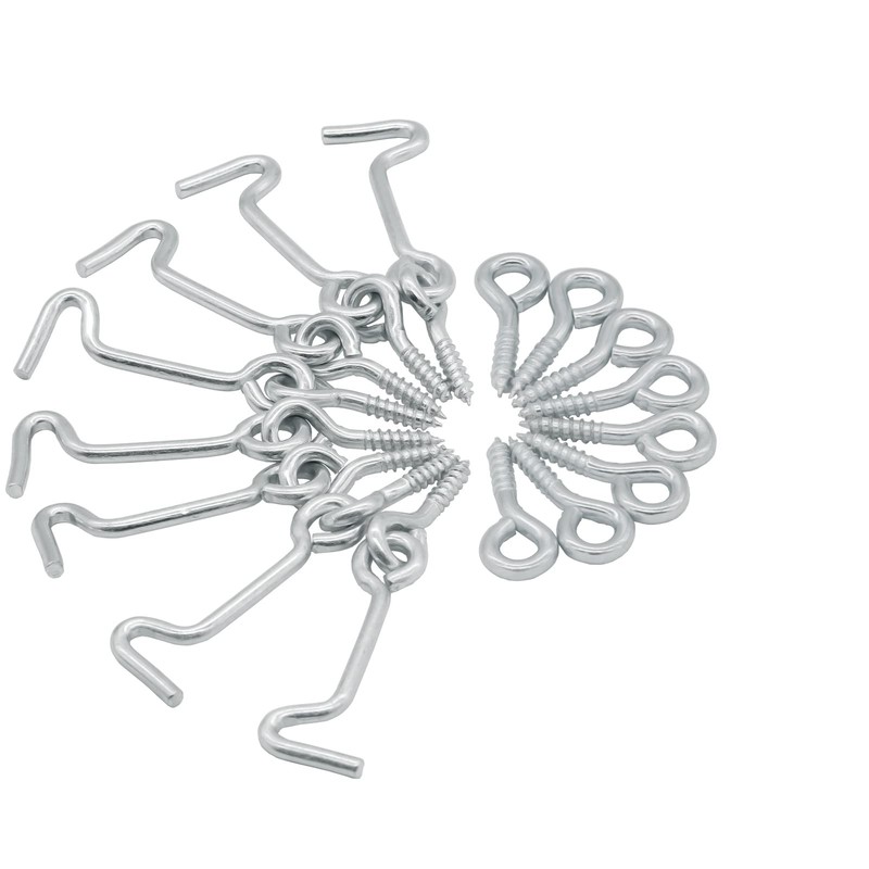 2 Inch Silver Eye Latch Swivel Window Latch(8Pcs), Steel Cabin Hook with Moun…