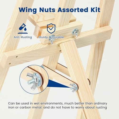 3 Sizes Wing Nuts Assorted Kit, 1/4"-20, 5/16"-18, 3/8"-16 3 Sizes -30pcs gallery