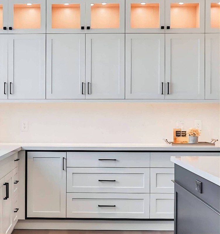 Matte Black Kitchen Cabinet Handles Square/Round Drawer Knobs T Bar Pull Handles gallery