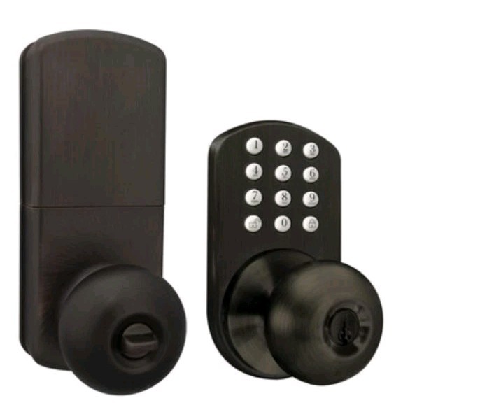 MiLocks Keyless Entry Deadbolt Door Lock With Electronic Keypad; Bronze