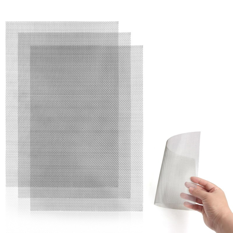 3 Pcs Stainless Steel Wire Mesh Screen About 12 X 8 Inch 1mm Hole 20 Mesh 0.5 Mm