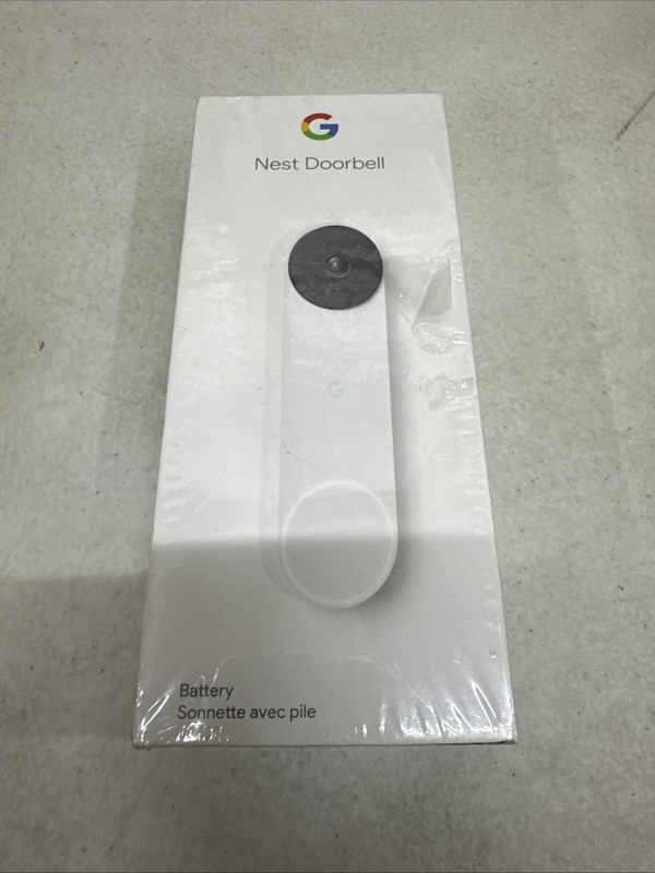 Google Nest Doorbell (Battery) Wireless Doorbell Camera- HD Talk & Listen- Snow