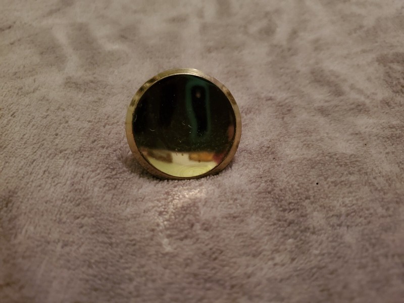VINTAGE GOLD MIRRORED KNOB- NEW OLD STOCK