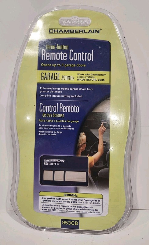 Chamberlain 953CB Three-button Garage Door Opener Remote NIP