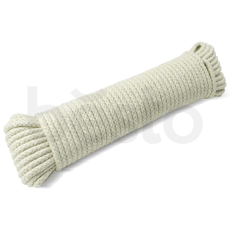 Heavy Duty Cotton Rope Washing Line Natural Braided Twisted Sash Cord Twine Rope