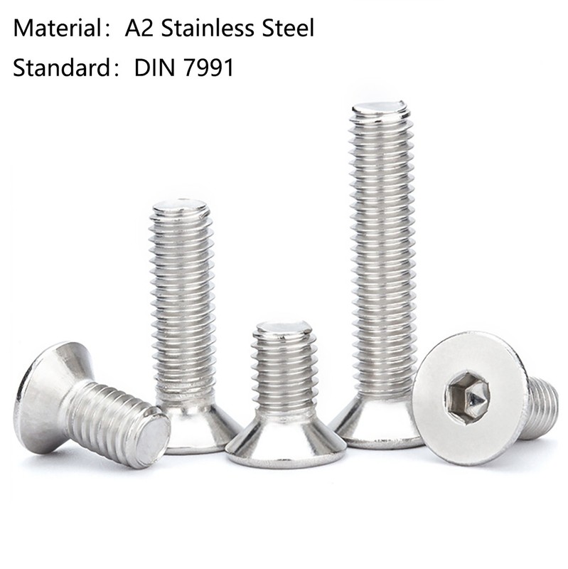 M6 (6mm) COUNTERSUNK SCREWS A2 STAINLESS STEEL ALLEN KEY HEXAGON SOCKET BOLTS gallery