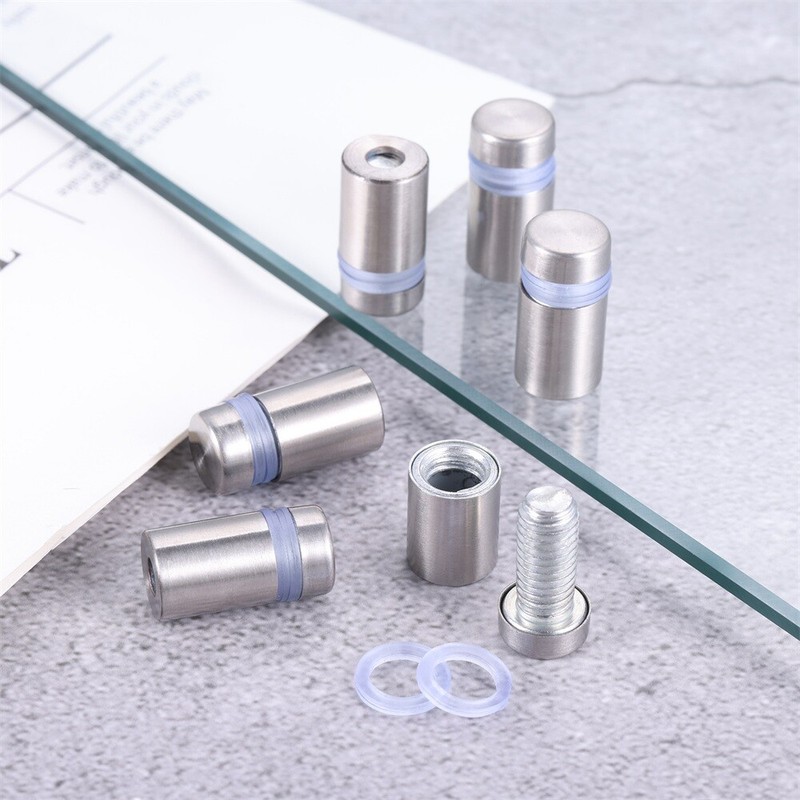 20Pcs Standoff Screws Fixings Mount Fasteners F Glass Acrylic Sign Plate 12x20mm