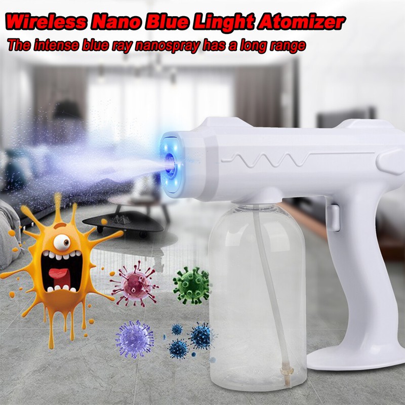 800ML Portable Blue Light Anion Nano Steam Sprayer Gun Atomizer Machine USA
