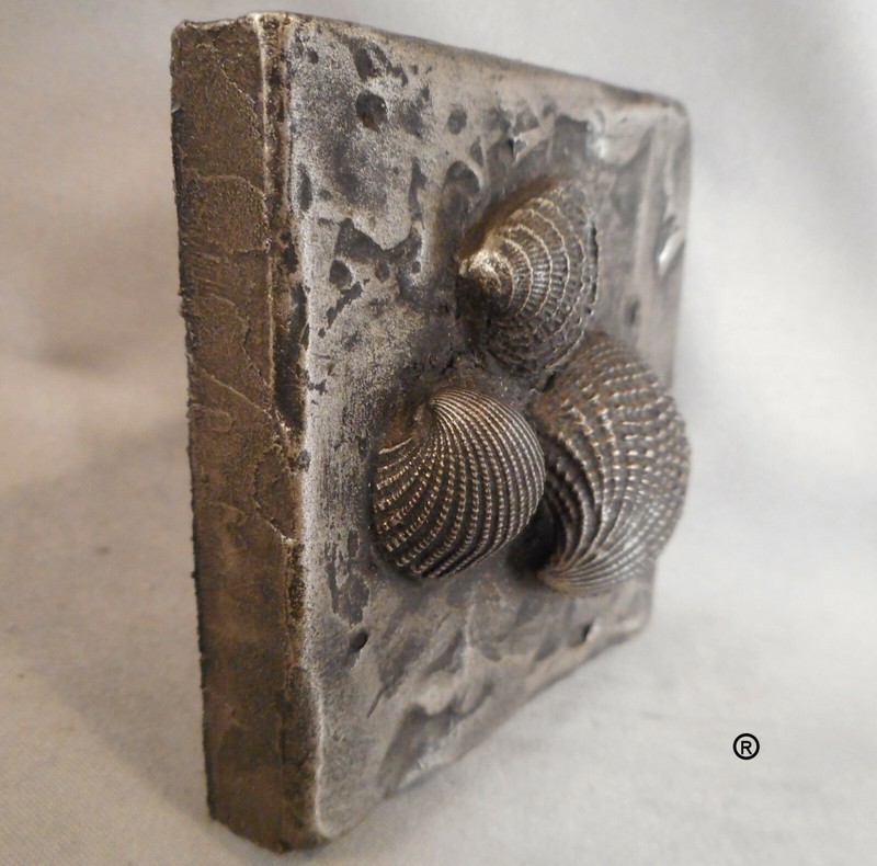Nickel/Silver Sea Shells #2 Decorative Dot Tile by Metal Tile Arts Manufacturing gallery