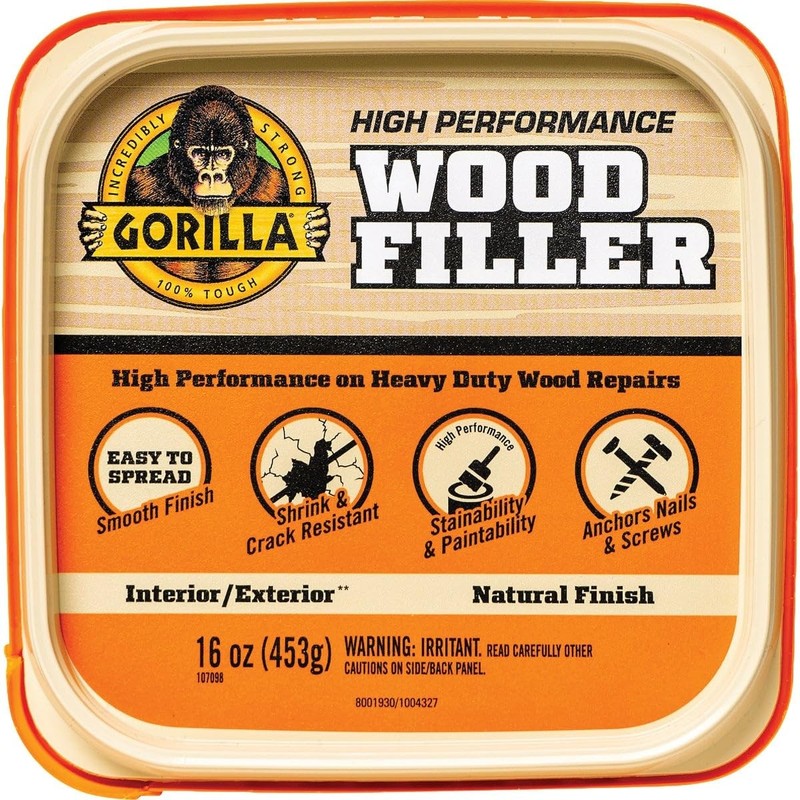 All Purpose Wood Filler, Natural Finish, 16 Ounce Tub (Pack of 1) – Water