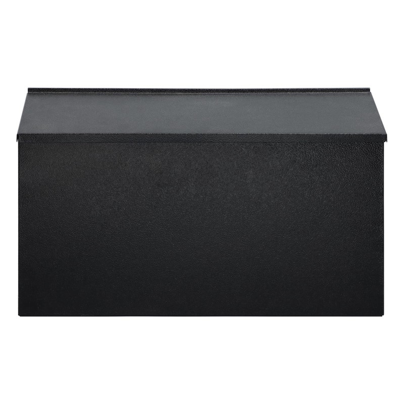 Large Wall-Mount Mailbox - Rust-Proof Galvanized Steel, Horizontal Design, Black gallery