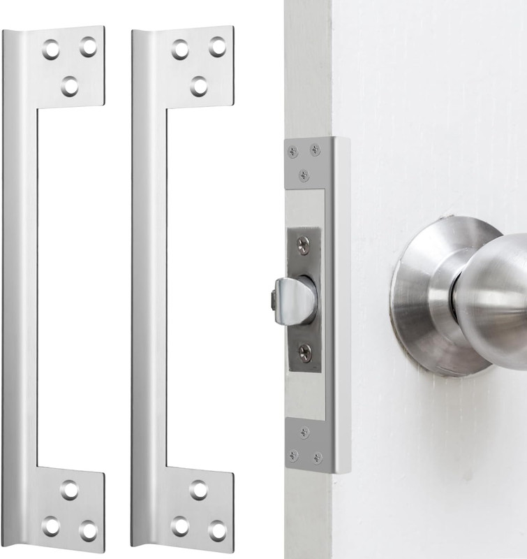 Door Latch Guard Plate Outswing Angle Latch Protector Shield L Shaped Security R