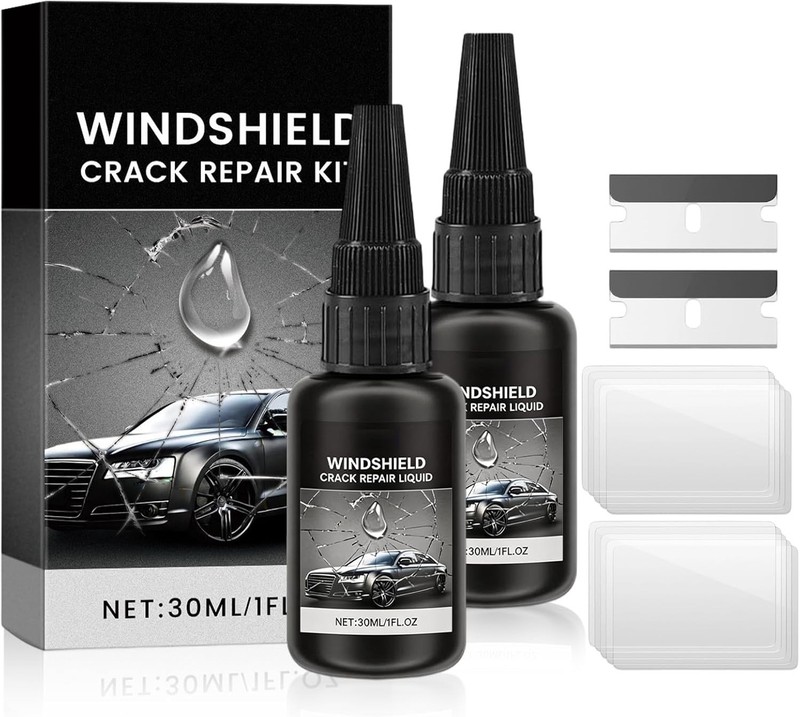 2PCS Windshield Crack Repair Kit - Quick Fix - 30ml Glass Repair - Formula