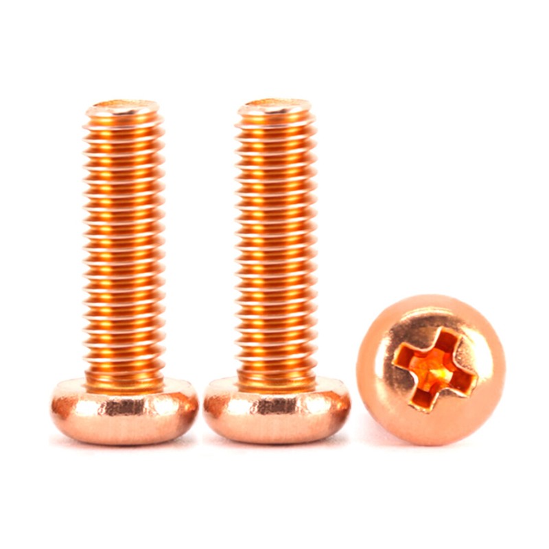 T2 Copper Phillips Pan Head Machine Screw M3 M4 M5 M6 M8 Phillip Round Head Bolt gallery