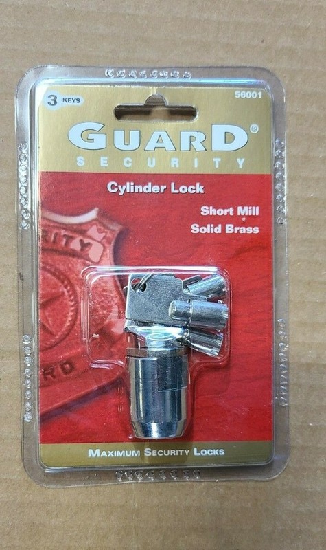Guard Security Cylinder Lock Short Mill Solid Brass Model 56001