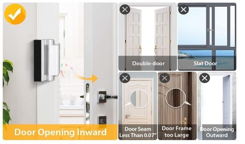 EverPlus Home Security Door Lock, Childproof Door Reinforcement Lock w/3" Stop gallery