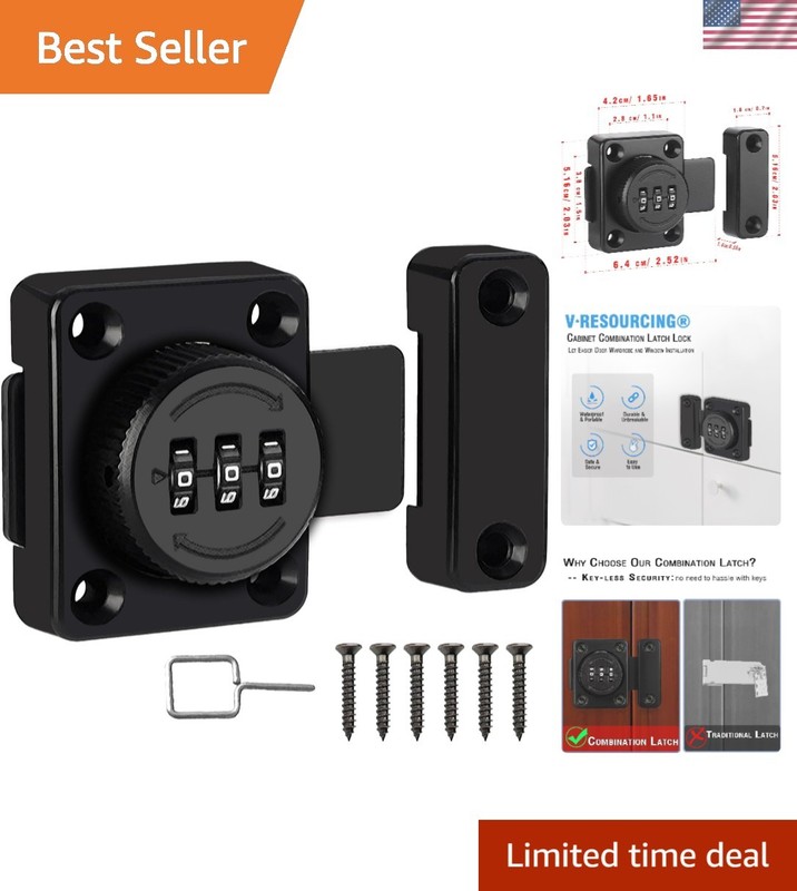 Versatile Keyless Combination Door Lock – Secure Your Cabinet & Drawer