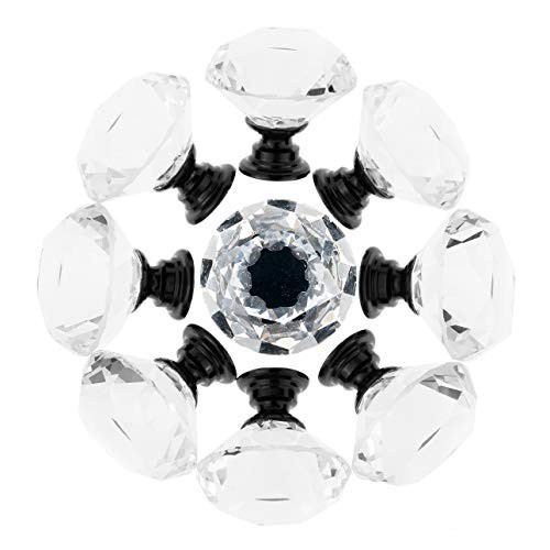 12 Pack Drawer Knobs Diamond Shaped Crystal Glass 30Mm Cabinet Knobs Pull Handle gallery