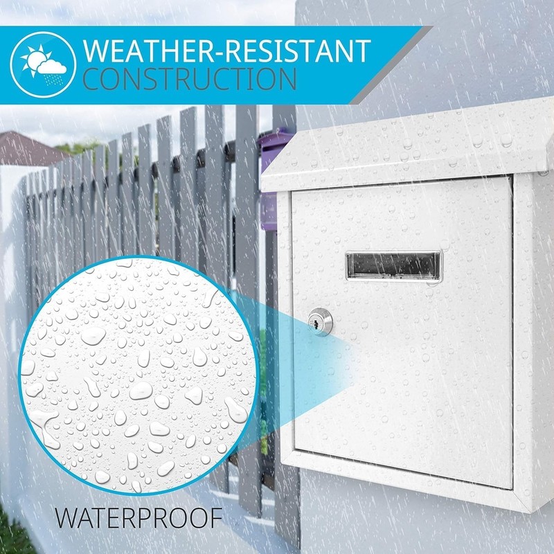 Galvanized Steel Drop Box - Weatherproof Wall Mount Mailbox gallery