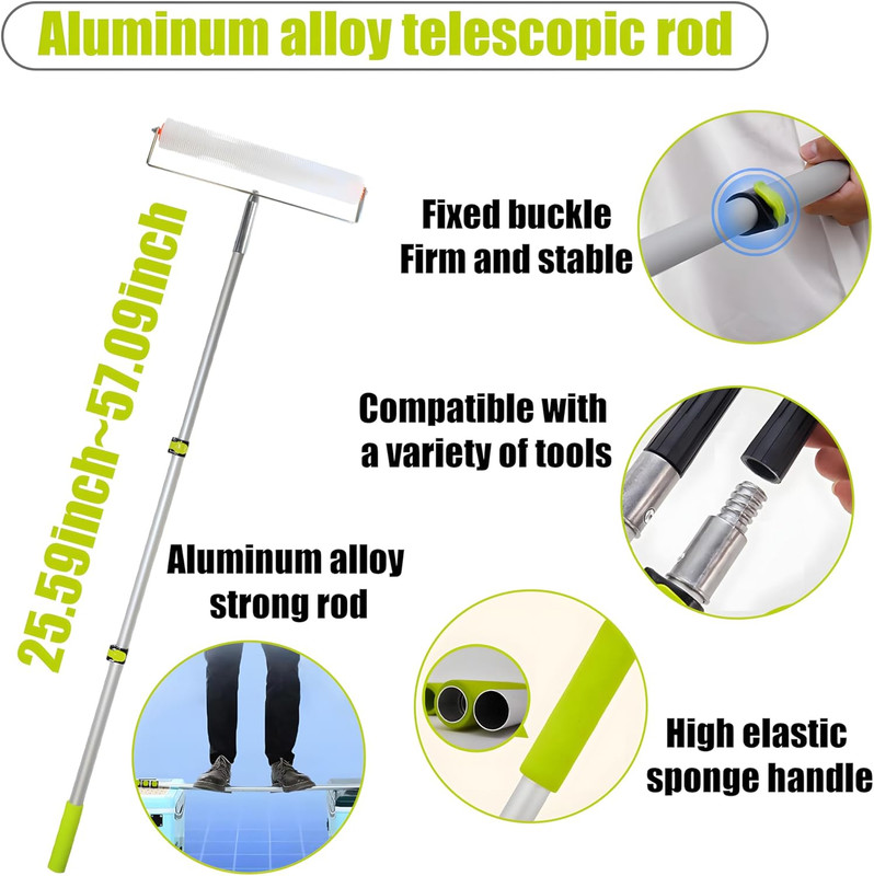 Self-Leveling Cement Tool Kit - Rake, Spike Shoes & Telescopic Pole Included gallery