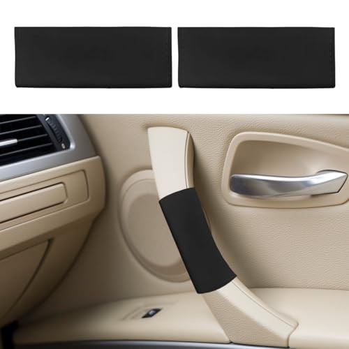 Car Inside Door Handle Protector, Leather Car Grab Handle Cover, Anti Black