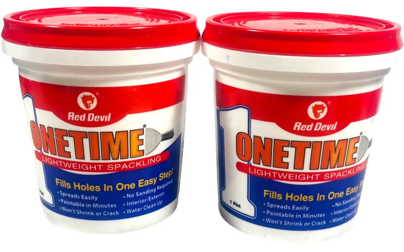 Red Devil One Time Lightweight Spackling / One Step 1 Pint – LOT of 2