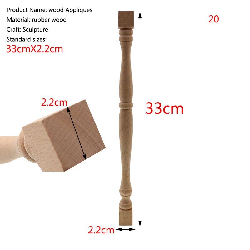 Solid Wood Pillars Fence Home Decoration Cabinet Support Column Bridge Applique gallery