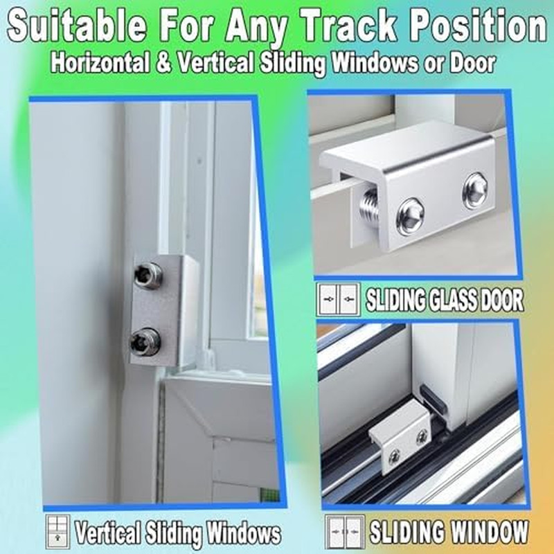 Window Locks,4 Sets Sliding Window Safety Locks with Key for Up and Down Windows gallery