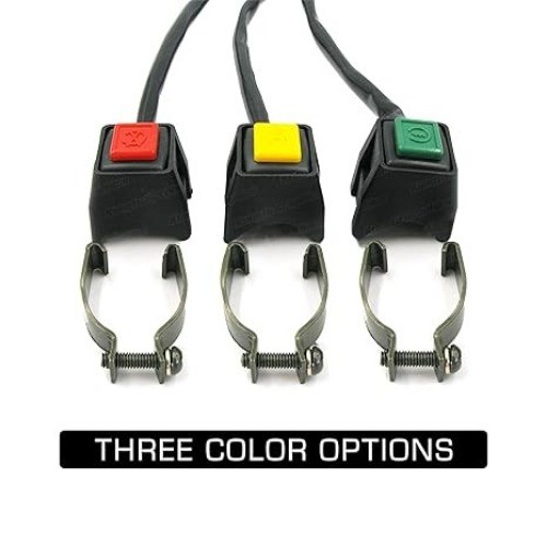 Universal Motorcycle ATV UTV Engine Start Switch with Green Butto Color: Green gallery