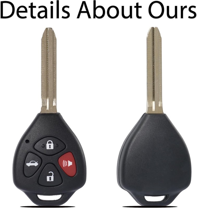 Key Fob Shell Case Compatible with Camry Corolla Venza Avalon 2007 2008 2009 201 gallery