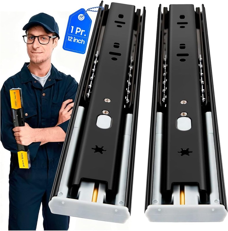 Soft Close Drawer Slides Full Extension Side Mount 12-24