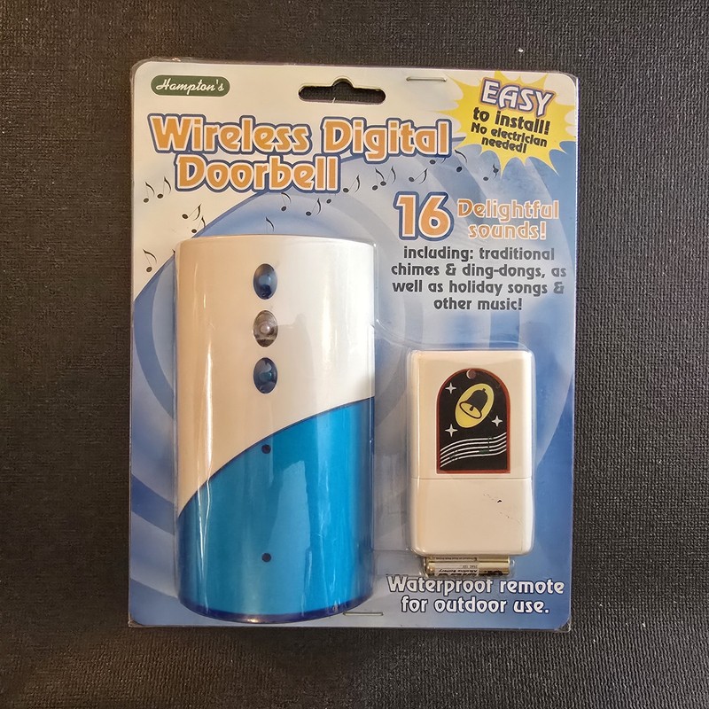 Hampton’s Wireless Digital Doorbell Kit – 16 Sounds, Waterproof Remote, Easy