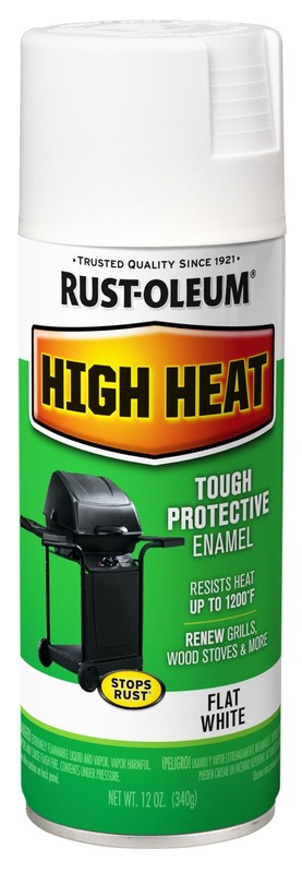 Rust-Oleum 7751830 High Heat Enamel Spray Paint White 12-Ounce