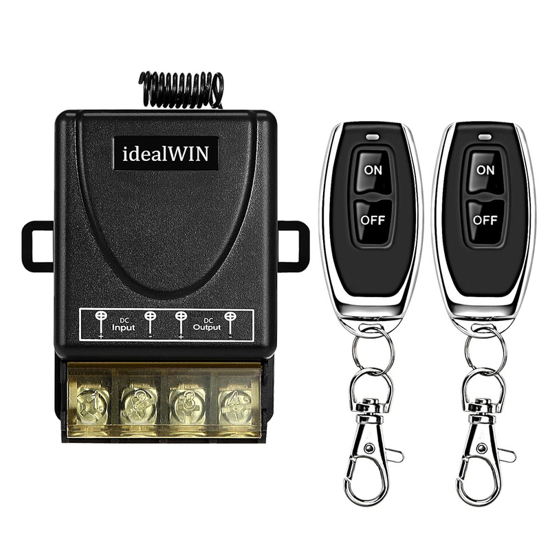 Wireless Remote Switch with 328 Ft Long Range,Dc 12V/24V/48V/72V Current Rating