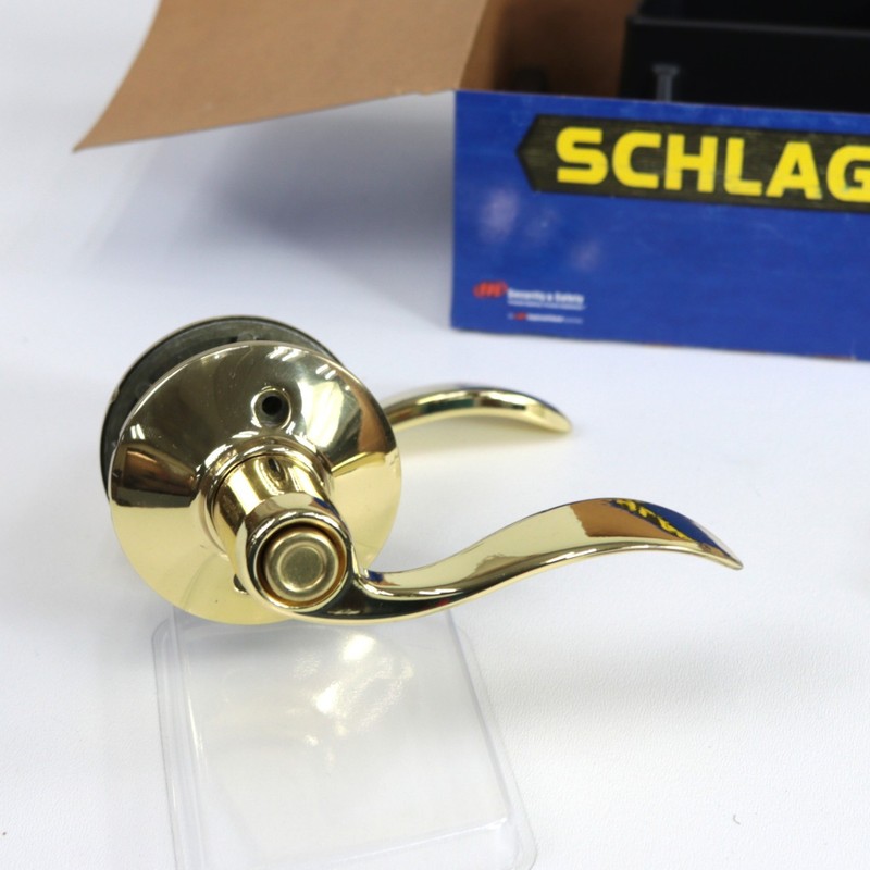 Schlage Accent Reversible Privacy Lock Lever Set in Brass F40 ACC 605