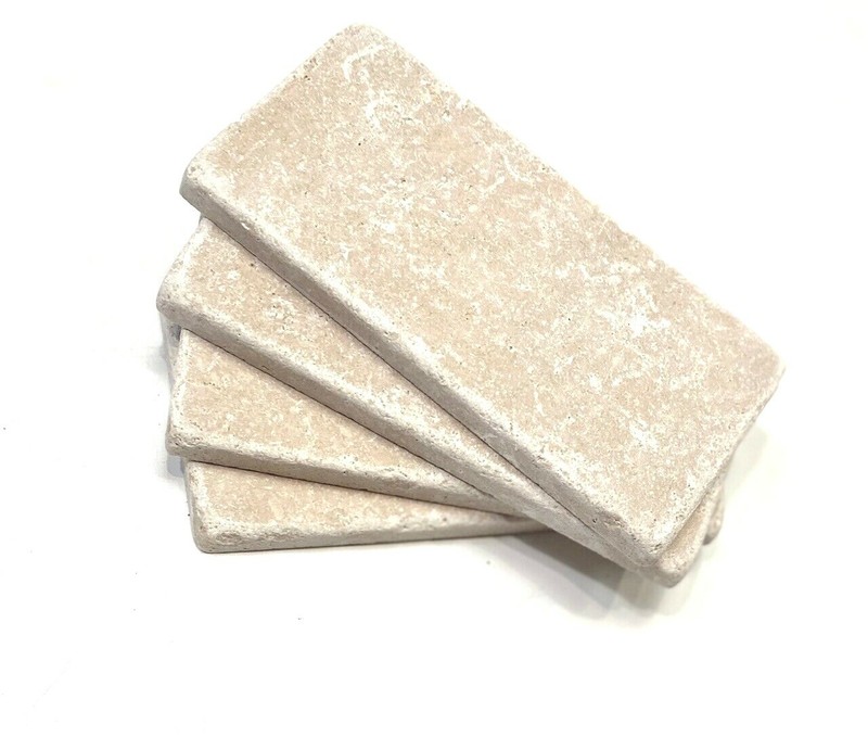 Ivory Light 3×6 Tumbled Travertine Tile Wall Floor Kitchen Backsplash (1 SF)
