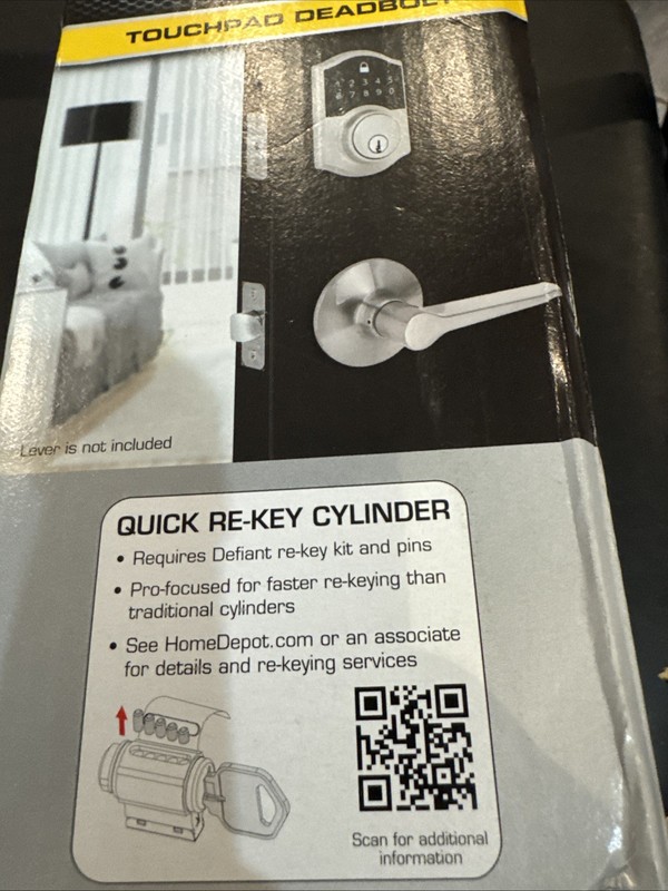 Defiant Touchpad Deadbolt Lock Satin Nickel 1009 623 200 gallery