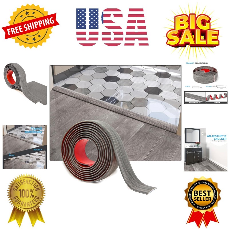 Self Adhesive Vinyl Floor Transition Strip, Laminate Floor Strip Floor Flat D…