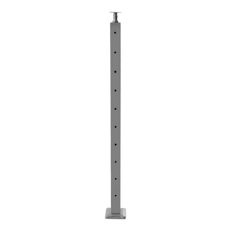 Steel Wire Rope Column 0-90° Adjustable Cable Railing Post Silver Handrail Stand gallery