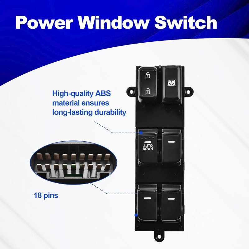 Power Window Master Switch 18 Pins Compatible with Kia Optima 2.0 L 2.4 L 2014 gallery