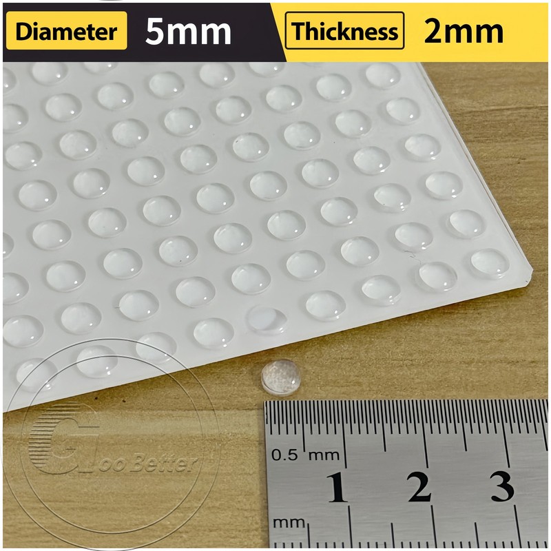 Self-Adhesive Rubber Feet Pads | Square & Round Clear, Small & Large Ø 5mm-20mm