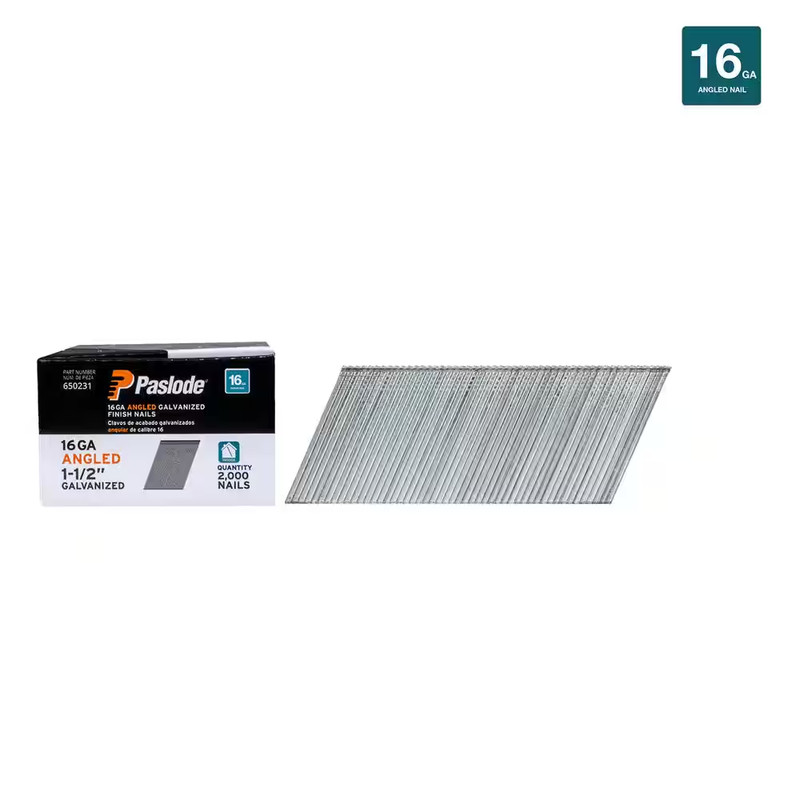 1-1/2 In. X 16-Gauge 20° Galvanized Angled Nails (2000 per Box)