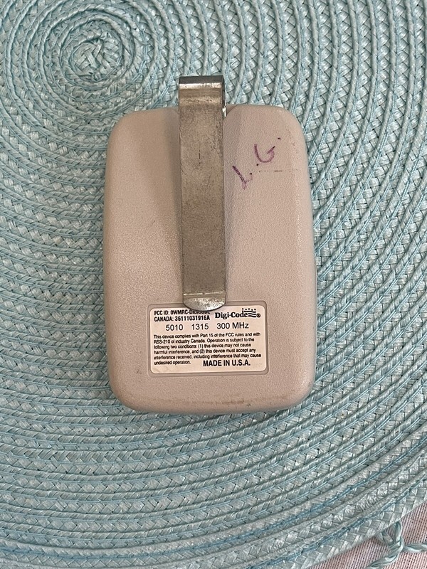 Digi-code Remote Control With 10 Digit Switch 5010 1315 30 MHz gallery