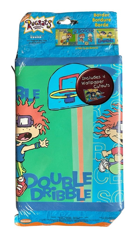 Vintage Rugrats Bedroom Wall Border – 12 Ft – W/ Wallpaper Cutouts New In Pack
