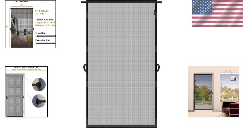 Retractable Hanging Screen Door for 36" X 80" Entries - Easy Ins.. gallery