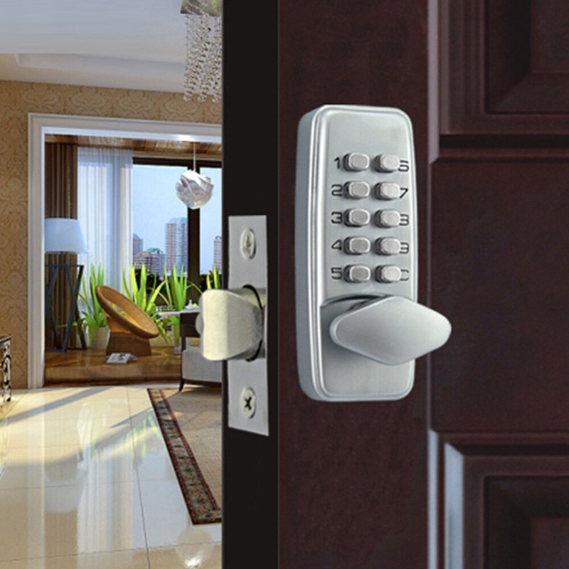 Keyless Mechanical Code Keypad Knob Password Entry Digital Door Lock Deadbolt