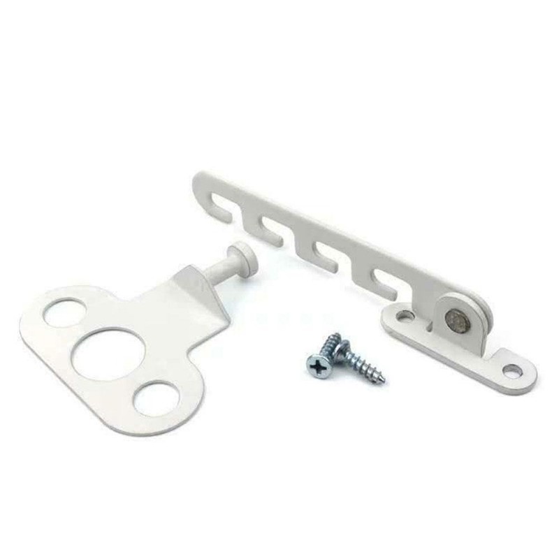 White Adjustable Window Latch Bracket 6.3 x 4.2 x 1.7 cm Windproof Holder