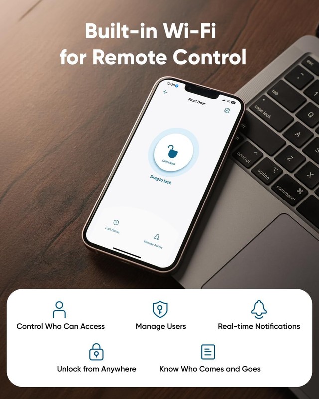 eufy Security Wi-Fi Smart Lock +Wireless Keypad Retrofit Keyless Entry Door Lock gallery